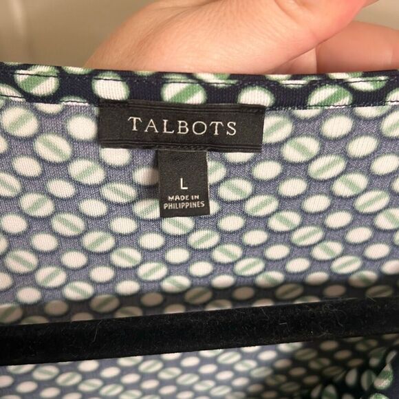 ✨Talbots Drape Neck A Line Luxe Stretch Jersey Midi Sz Large Dress✨ - Picture 5 of 7